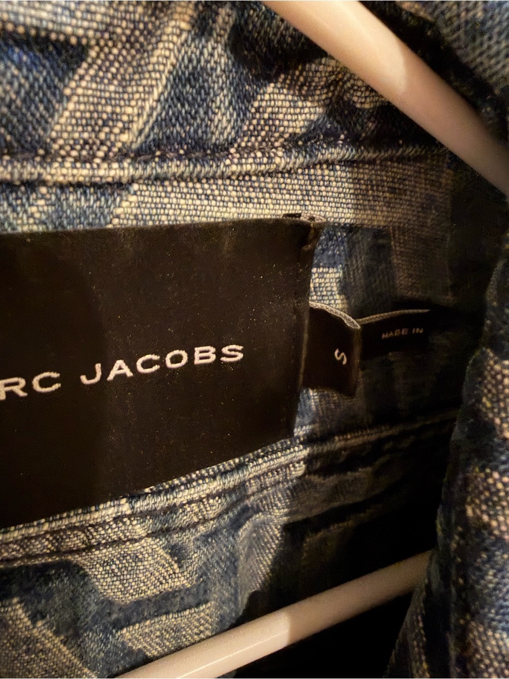Marc Jacobs Blue Patterned Denim Jacket - Picture 2 of 3